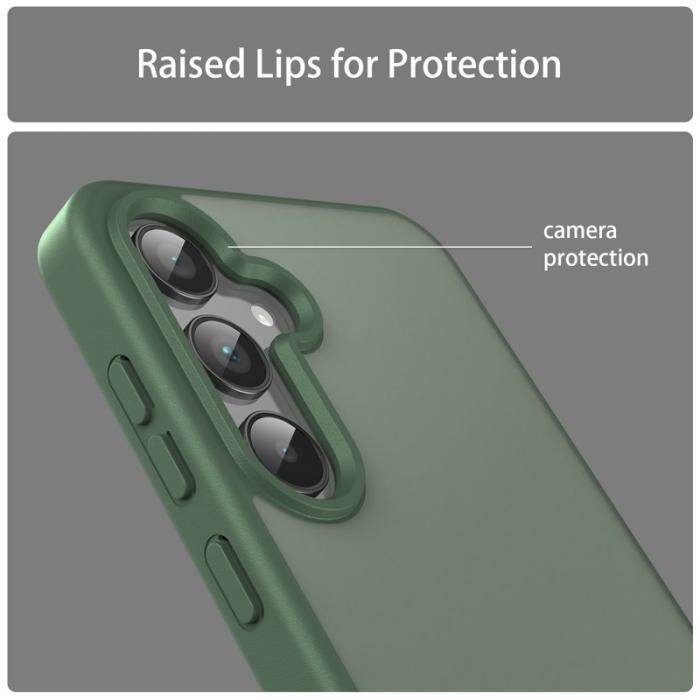 OEM - Samsung Galaxy A35 5G Skal Plast Matt Anti-Drop - Olivgrön