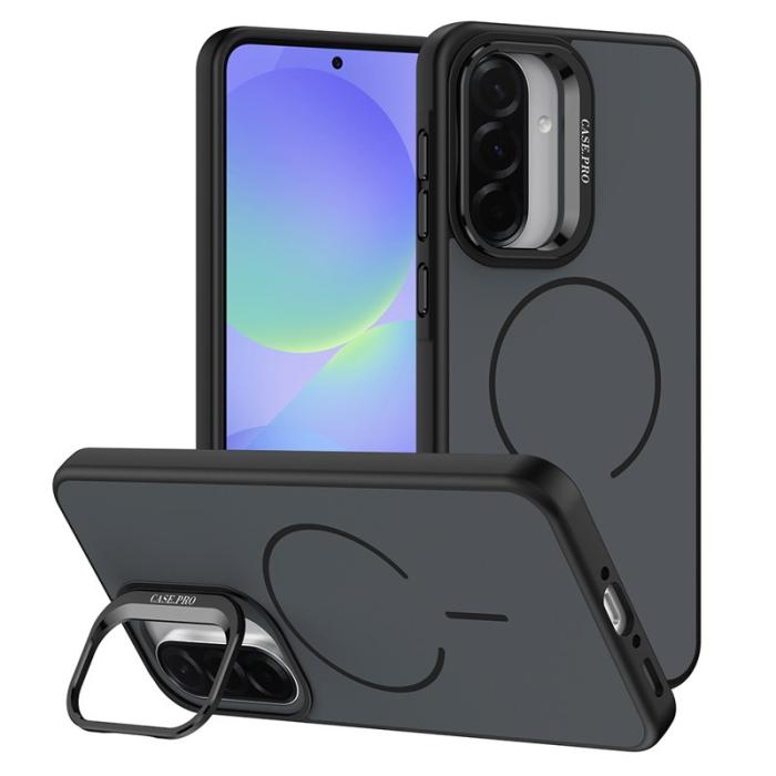 OEM - Samsung Galaxy A35 5G Skal Plast Med Stativ - Svart