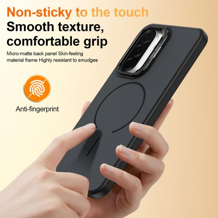 OEM - Samsung Galaxy A35 5G Skal Plast Med Stativ - Svart