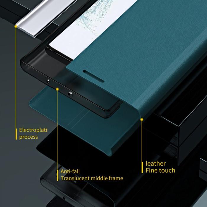 OEM - Samsung Galaxy A35 5G Skal PU Läder Flip Cover Stöttålig - Gul