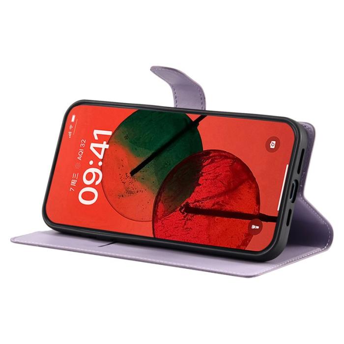 OEM - Samsung Galaxy A35 5G Skal PU Läder Flip Fodral - Lila