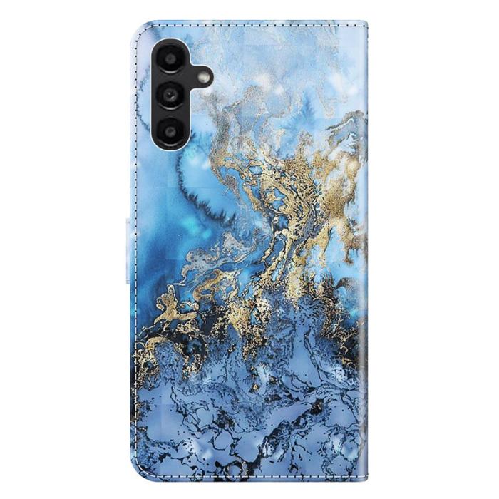 OEM - Samsung Galaxy A35 5G Skal PU Läder Ställfodral 3D-Mönster - Bauhinia Valley