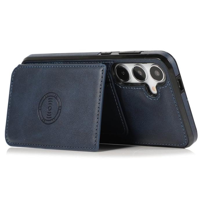 OEM - Samsung Galaxy A35 5G Skal PU Läder + TPU - Blå