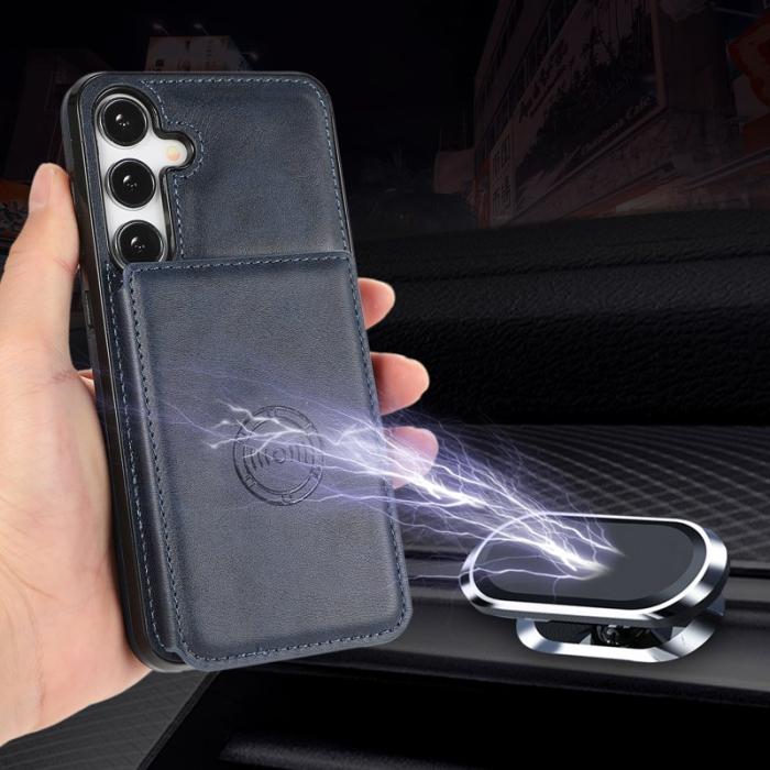 OEM - Samsung Galaxy A35 5G Skal PU Läder + TPU - Blå