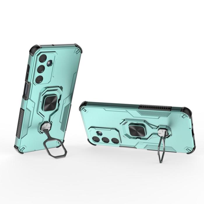 OEM - Samsung Galaxy A35 5G Skal Rotera Ring Kickstand Plast - Grön