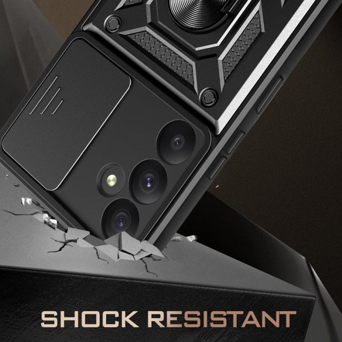 OEM - Samsung Galaxy A35 5G Skal Slim-Fit Plast Kickstand Skydd - Röd