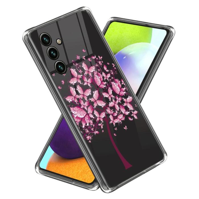 OEM - Samsung Galaxy A35 5G Skal Stötskydd TPU - Rosa Blommor