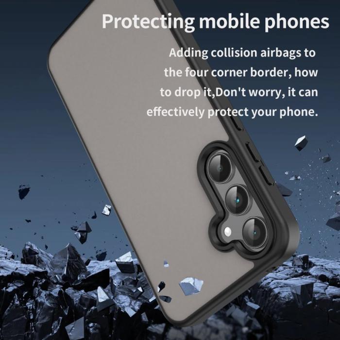 OEM - Samsung Galaxy A35 5G Skal Touch Matte Anti Drop Plast - Svart