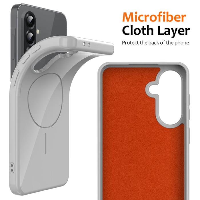 OEM - Samsung Galaxy A35 5G Skal TPU Bakskydd med Snodd - Vit