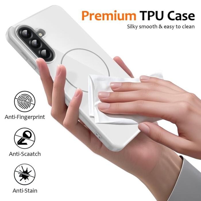 OEM - Samsung Galaxy A35 5G Skal TPU Bakskydd med Snodd - Vit