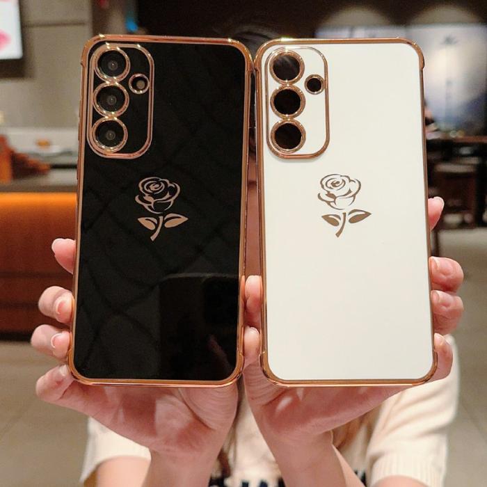 OEM - Samsung Galaxy A35 5G Skal TPU Electropläterad Kantskydd - Ivory White