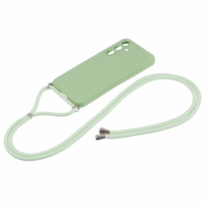 OEM - Samsung Galaxy A35 5G Skal TPU Fiber Inre Foder - Matcha Grön