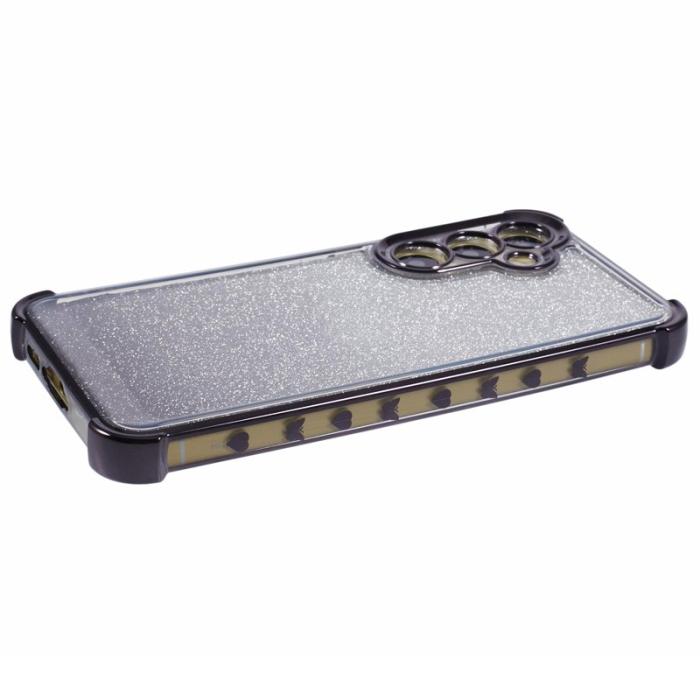 OEM - Samsung Galaxy A35 5G Skal TPU Glittrande Gradient Kärleksmönster - Svart