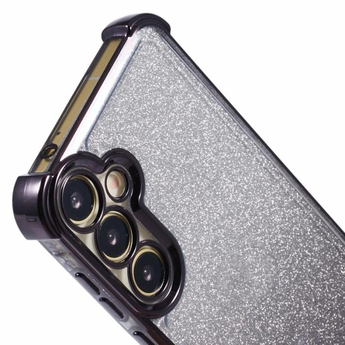 OEM - Samsung Galaxy A35 5G Skal TPU Glittrande Gradient Kärleksmönster - Svart