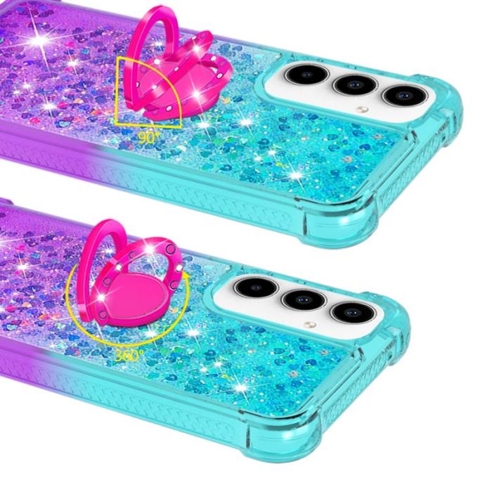 OEM - Samsung Galaxy A35 5G Skal TPU Gradiant Stöd Skydd - Blå+Lila