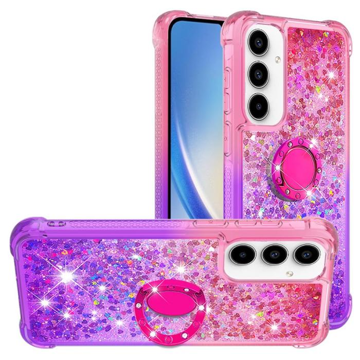 OEM - Samsung Galaxy A35 5G Skal TPU Gradiant Stöd Skydd - Rosa+Lila