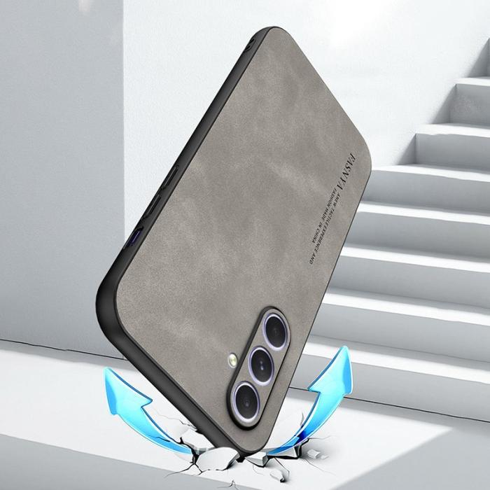 OEM - Samsung Galaxy A35 5G Skal TPU + Konstläder Slim - Vinröd