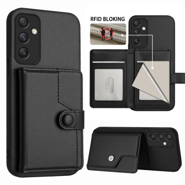 OEM - Samsung Galaxy A35 5G Skal TPU + Konstläder - Svart