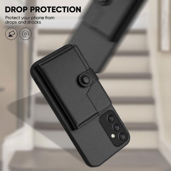 OEM - Samsung Galaxy A35 5G Skal TPU + Konstläder - Svart