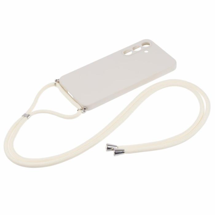 OEM - Samsung Galaxy A35 5G Skal TPU Med Lanyard - Vit