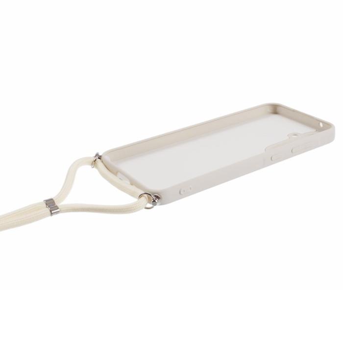 OEM - Samsung Galaxy A35 5G Skal TPU Med Lanyard - Vit