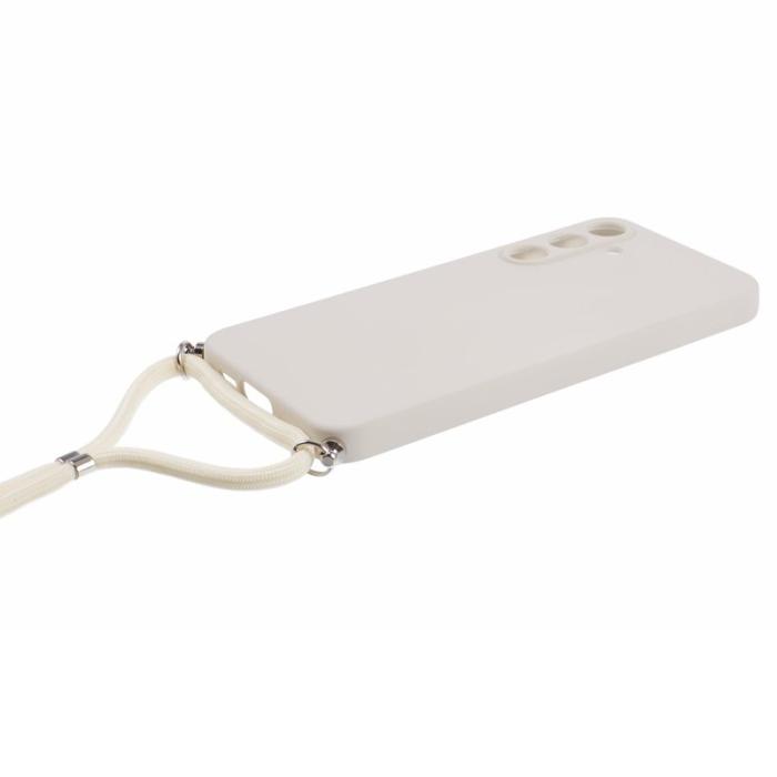 OEM - Samsung Galaxy A35 5G Skal TPU Med Lanyard - Vit