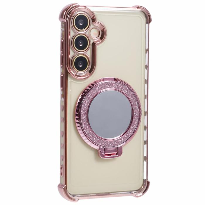 OEM - Samsung Galaxy A35 5G Skal TPU Med Ställning - Rosa