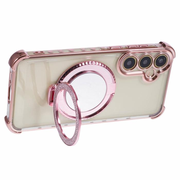 OEM - Samsung Galaxy A35 5G Skal TPU Med Ställning - Rosa