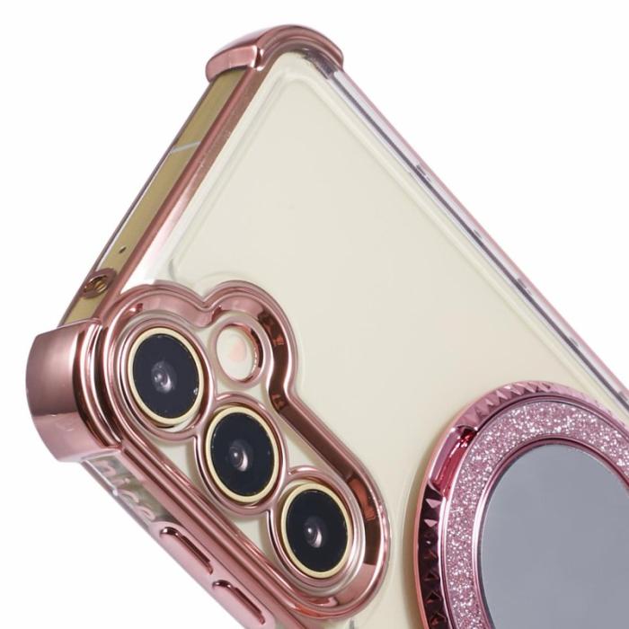 OEM - Samsung Galaxy A35 5G Skal TPU Med Ställning - Rosa