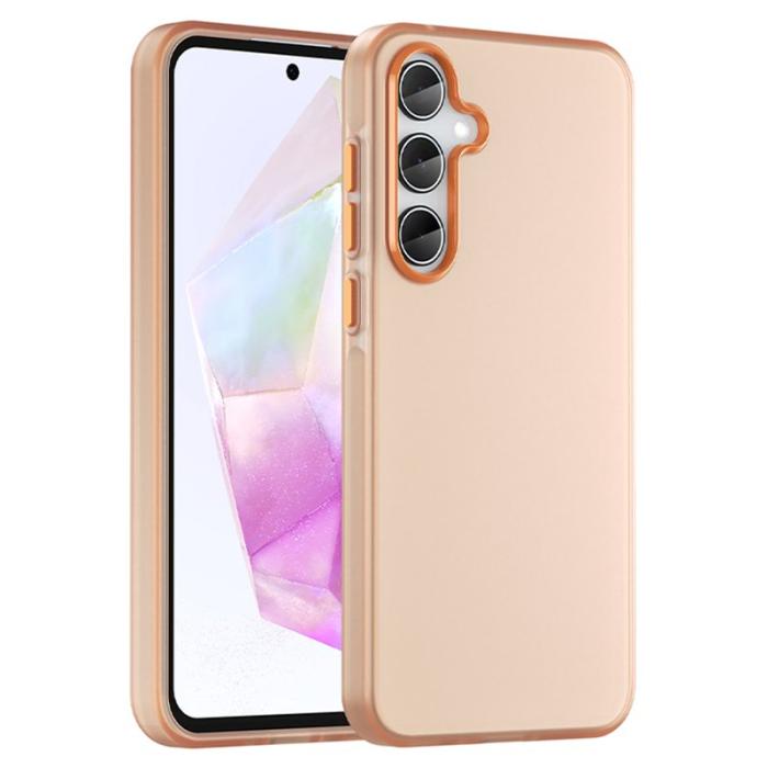 OEM - Samsung Galaxy A35 5G Skal TPU + PC Matt Genomskinlig Design - Orange