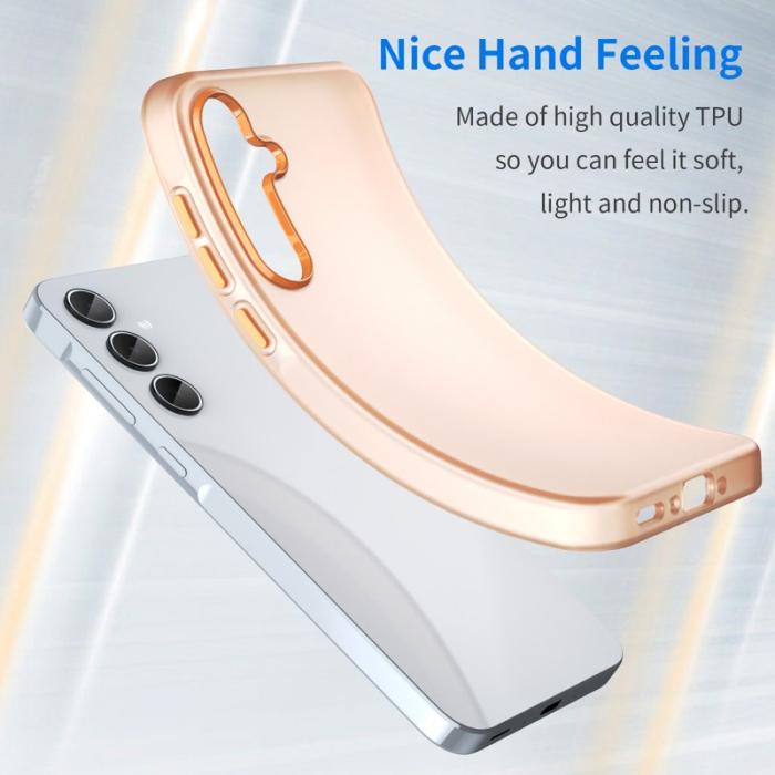 OEM - Samsung Galaxy A35 5G Skal TPU + PC Matt Genomskinlig Design - Orange