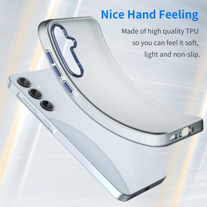 OEM - Samsung Galaxy A35 5G Skal TPU + PC Matt Transparent Design - Mörkblå