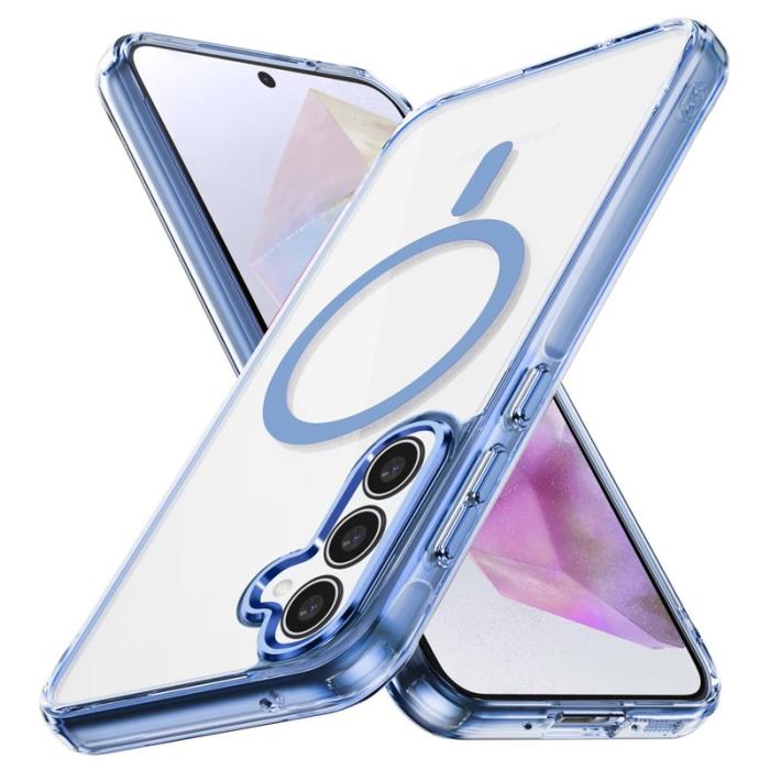 OEM - Samsung Galaxy A35 5G Skal TPU Ram Klar PC Baksida - Baby Blå