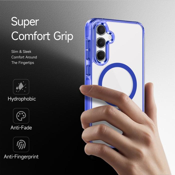 OEM - Samsung Galaxy A35 5G Skal TPU Ram Klar PC Baksida - Baby Blå