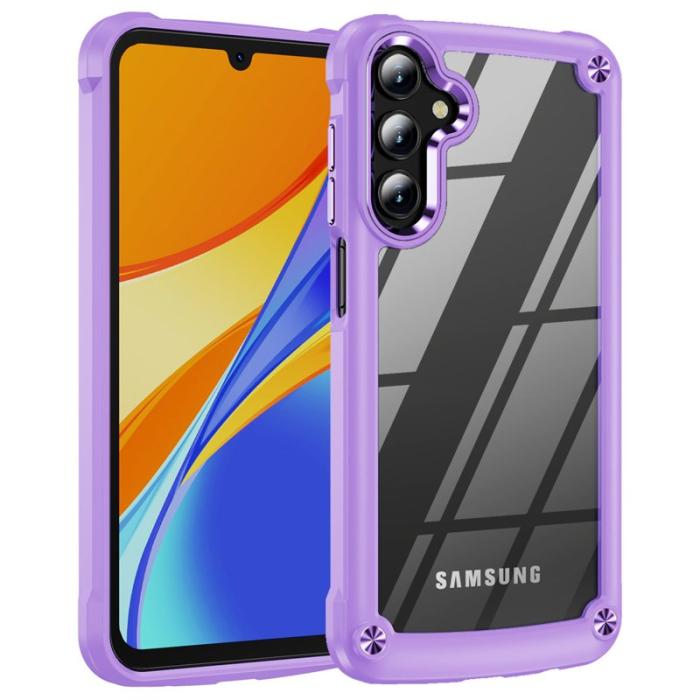 OEM - Samsung Galaxy A35 5G Skal TPU Ram Klar PC Baksida - Lila