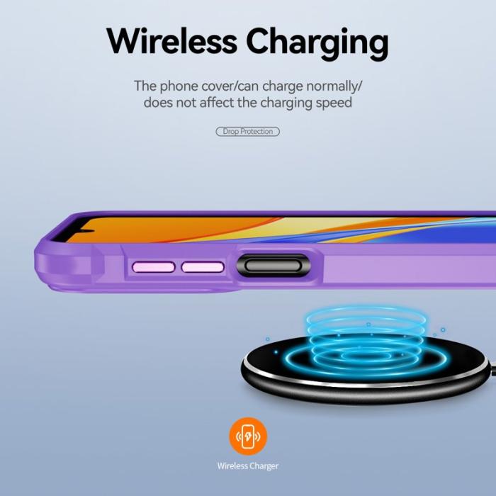 OEM - Samsung Galaxy A35 5G Skal TPU Ram Klar PC Baksida - Lila