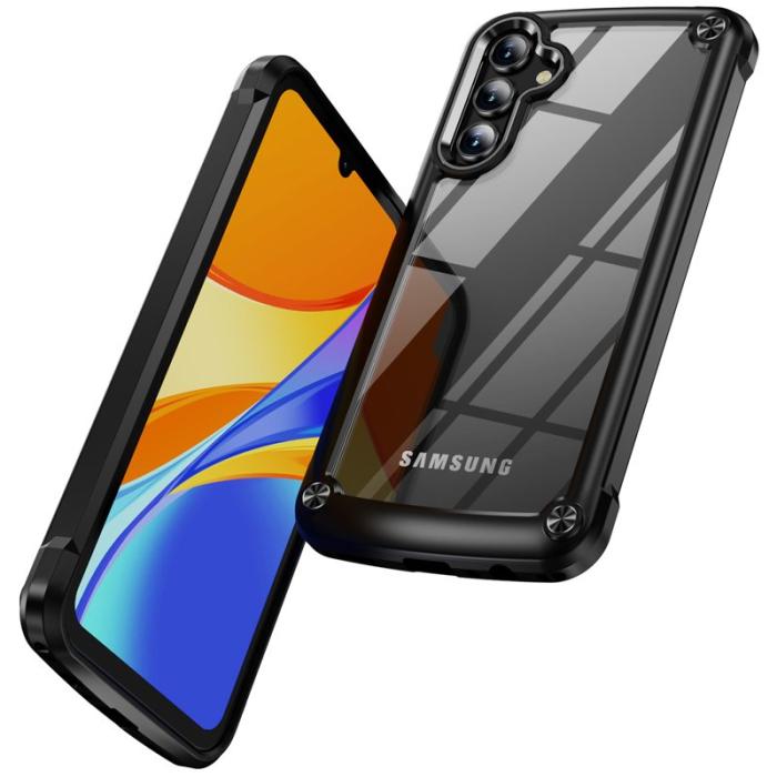 OEM - Samsung Galaxy A35 5G Skal TPU Ram Klar PC Baksida - Svart