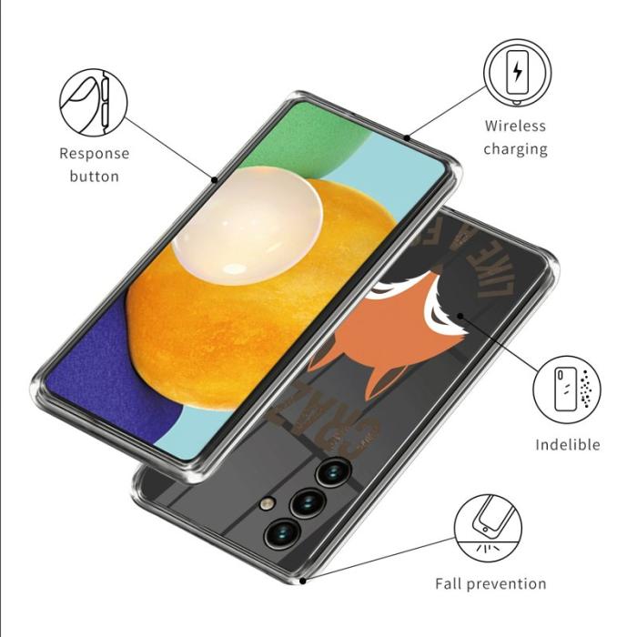 OEM - SAMSUNG Galaxy A35 5G Skal TPU Skyddsmaterial Mönstertryck - Fox