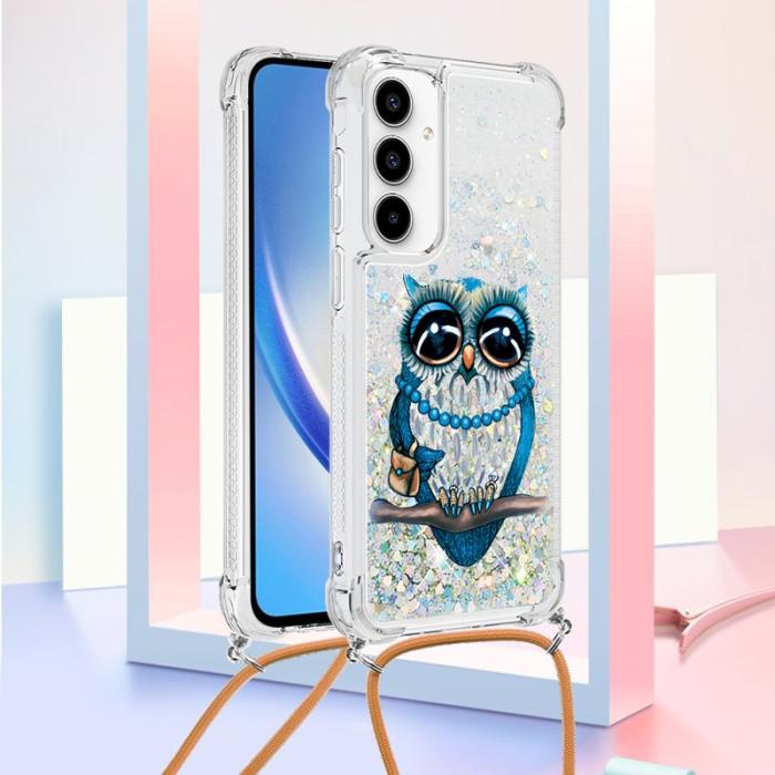 OEM - Samsung Galaxy A35 5G Skal TPU Snabbsand Mönster - Uggla