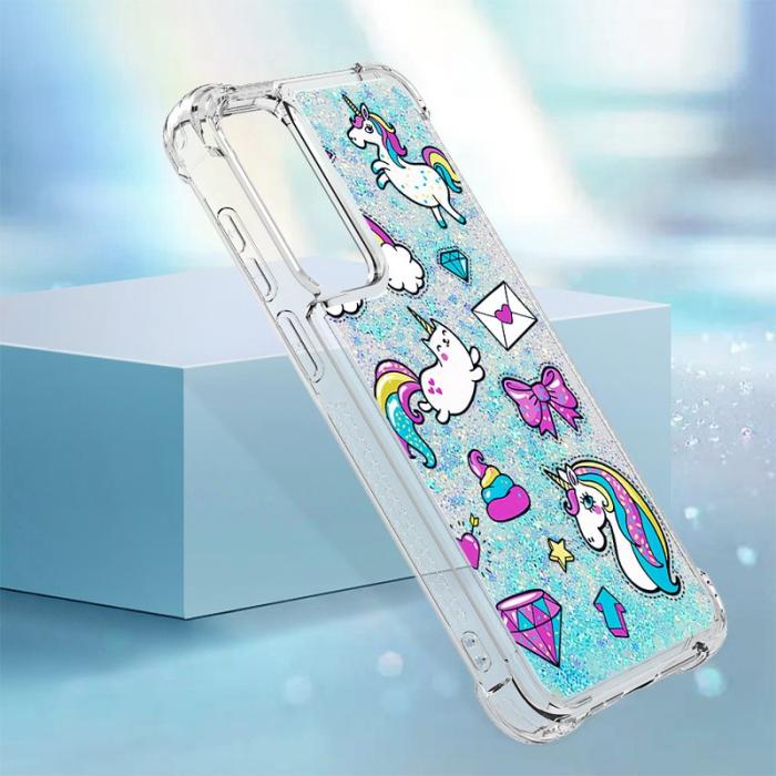 OEM - Samsung Galaxy A35 5G Skal TPU Snabbsand Mönstertryckt - Häst och Diamant