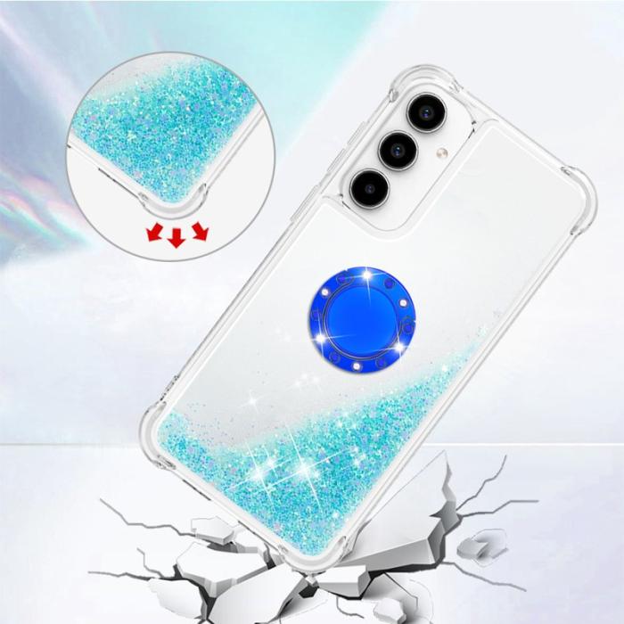 OEM - Samsung Galaxy A35 5G Skal TPU Stöd Fodral Quicksand - Blå / Pentagram