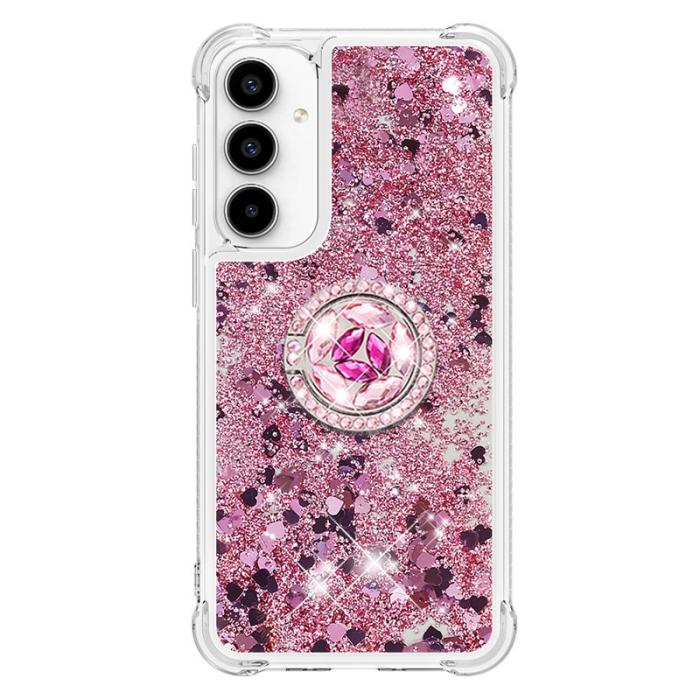 OEM - Samsung Galaxy A35 5G Skal TPU Stöd Fodral - Roséguld / Hjärtan