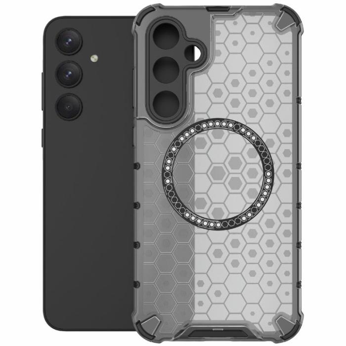 OEM - Samsung Galaxy A35 5G Skal TPU+PC Honeycomb Värmeavledning - Grå