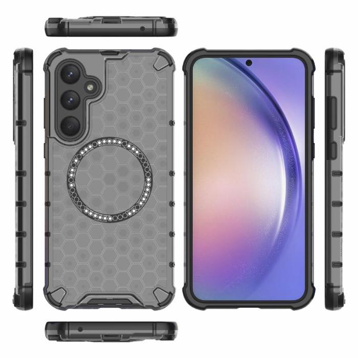 OEM - Samsung Galaxy A35 5G Skal TPU+PC Honeycomb Värmeavledning - Grå