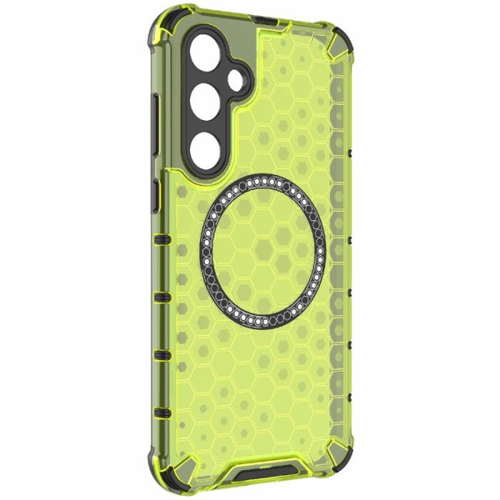 OEM - Samsung Galaxy A35 5G Skal TPU+PC Honeycomb Värmeavledning - Grön