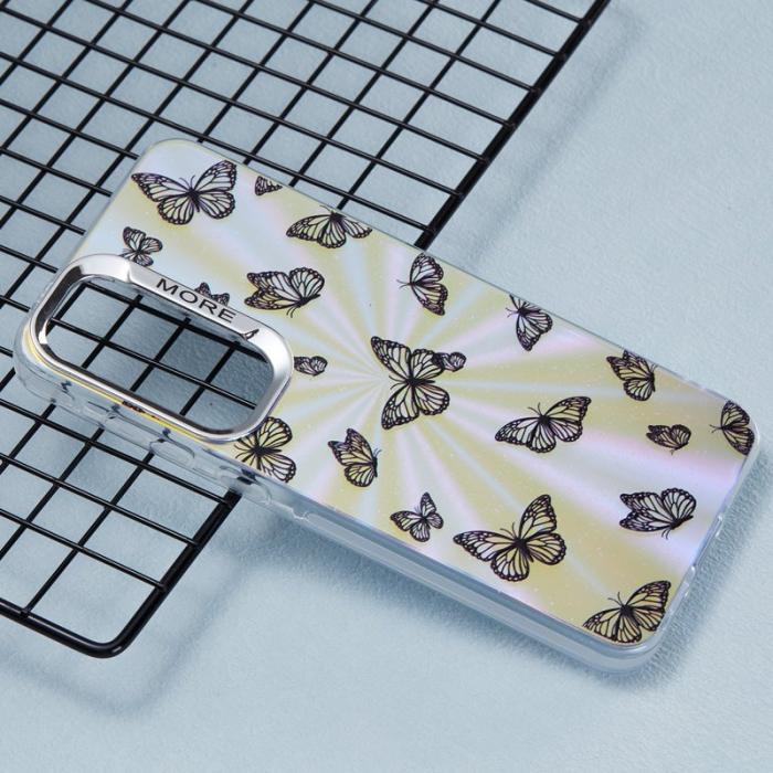 OEM - Samsung Galaxy A35 5G Skal TPU+PC Laser Electropläterad Fjäril - AB5