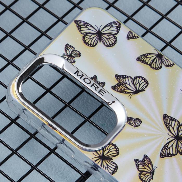 OEM - Samsung Galaxy A35 5G Skal TPU+PC Laser Electropläterad Fjäril - AB5