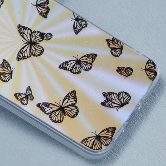 OEM - Samsung Galaxy A35 5G Skal TPU+PC Laser Electropläterad Fjäril - AB5