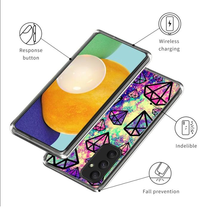 OEM - Samsung Galaxy A35 5G Skal Tunt Flexibelt TPU - Diamanter