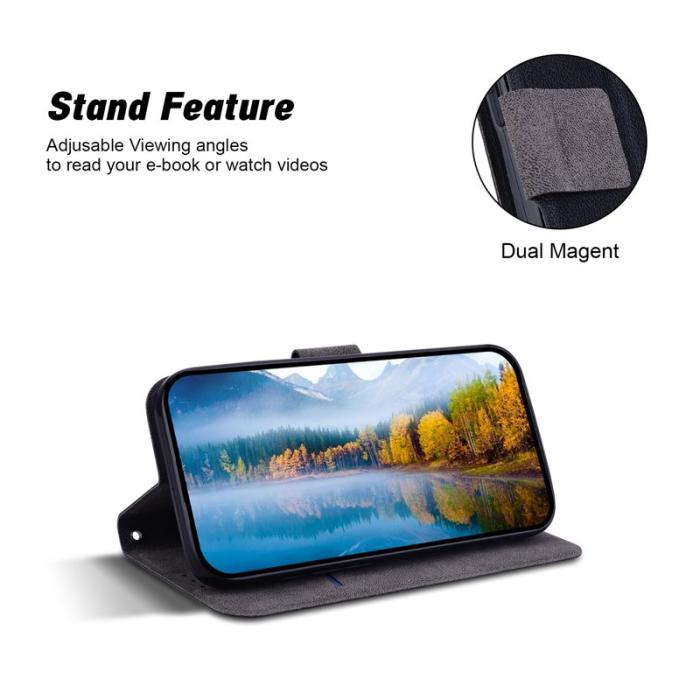 OEM - Samsung Galaxy A35 5G Skal Ultra-Tunn Konstläder + Plast - Svart